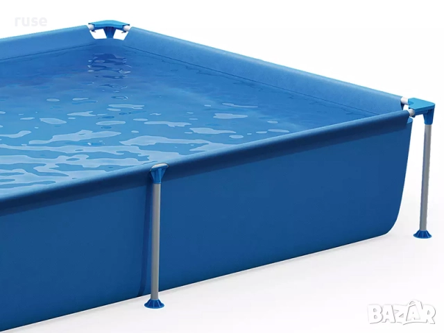 НОВИ! Басейн с метална рамка 228х159x42см 1150л , снимка 3 - Басейни и аксесоари - 52399338