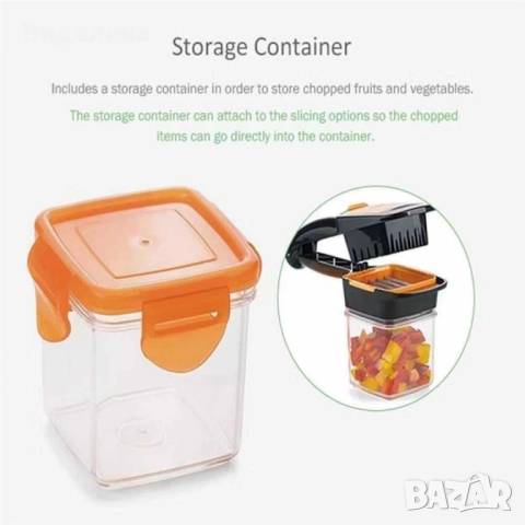 Кухненско, мултифункционално ренде за плодове и зеленчуци 5 в 1 Genius Nicer Dicer, снимка 7 - Аксесоари за кухня - 51819559