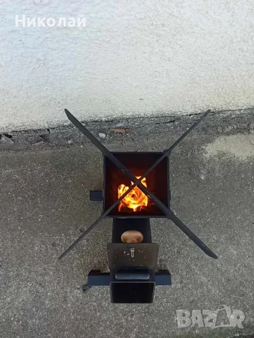Ракетна печка за готвене и отопление за пикник , палатка , къмпинг , бесетка лов риболов, снимка 4 - Газови котлони - 47327127
