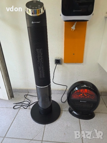 Керамичен отоплител тип кула с жив огън ефект НОВО, снимка 3 - Отоплителни печки - 51835074