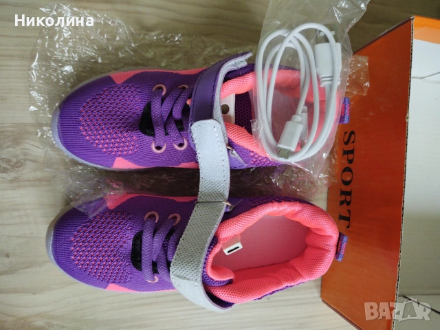 Светещи usb маратонки , снимка 2 - Детски маратонки - 53005890