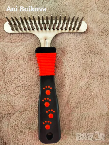Качествен двуредов гребен гребло, снимка 4 - За кучета - 49592301