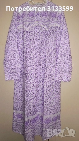 Дамски нощници с дълъг ръкав за пролет и есен - размер 46, снимка 2 - Нощници - 51308298