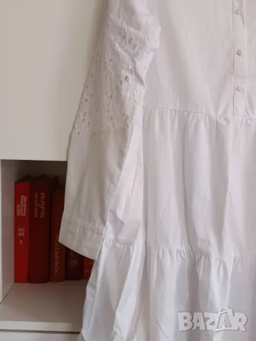 Бяла риза с дълъг ръкав , снимка 3 - Ризи - 49431958
