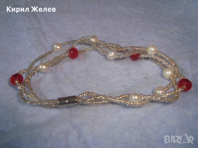 МЪНИСТЕНА ФИНА РЪЧНО ИЗРАБОТЕНА ПЕРЛЕНА ГРИВНИЧКА 24770, снимка 5 - Гривни - 37065708