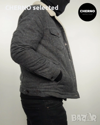 Дънково яке с топла подплата LEVI’S Sherpa Trucker Denim Jacket – Размер  L – Ново с етикети, снимка 7 - Якета - 52829901