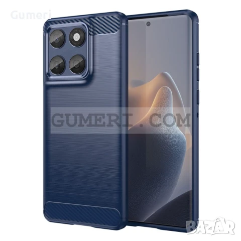 Motorola Edge 60 Fusion 5G  Противоударен Силиконов Гръб - Карбон, снимка 3 - Калъфи, кейсове - 50504823