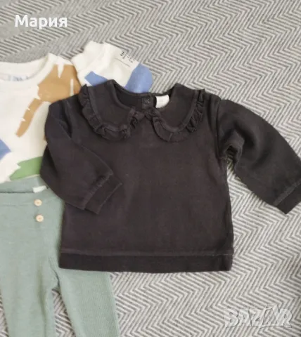 Zara, HM дрехи за момиче 6-9м, снимка 12 - Бебешки блузки - 49112608