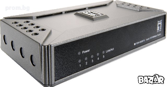 суич LEVELONE, Германия, 5 порта, 10/100Mbps,, снимка 1