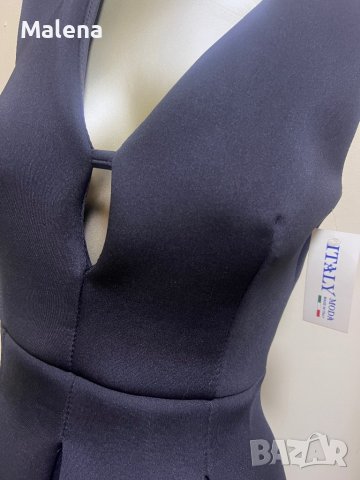 Дамска неопренова рокля в черен цвят !, снимка 2 - Рокли - 42164618