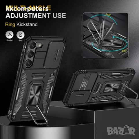 Samsung Galaxy S25 5G Удароустойчив Ring Holder Калъф и Протектор, снимка 8 - Калъфи, кейсове - 51405284