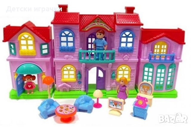 Къща със звук и светлина 22 части, снимка 2 - Кукли - 52727281