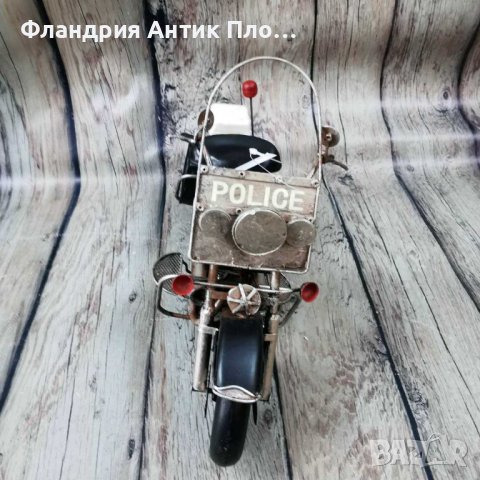 Метална декорация - Полицейски мотоциклет, снимка 2 - Декорация за дома - 42905006