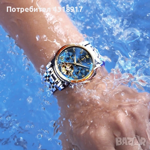 OLEVS 6607 Мъжки Механичен Автоматичен Турбийон Часовник, снимка 5 - Мъжки - 54289194