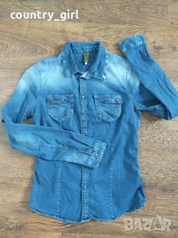 g-star midge cody slim denim shirt - страхотна дамска риза, снимка 8 - Ризи - 29174166