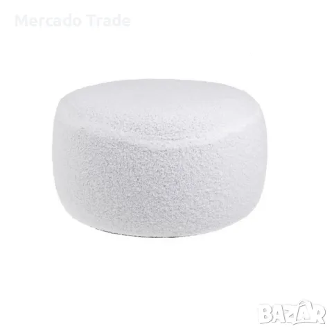 Надуваем пуф Mercado Trade, Табуретка, С калъф, Бял