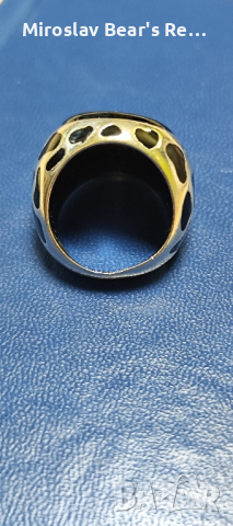 Масивен дизайнерски сребърен пръстен р-р 19мм , снимка 7 - Пръстени - 44807982