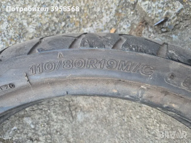 BRIDGESTONE 110/80R19, снимка 4 - Гуми и джанти - 49439410