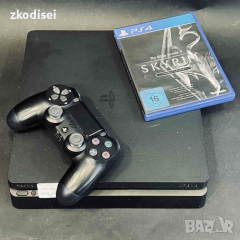 Конзола SONY - PS4 SLIM с 1бр. джойстик и 1бр. игра