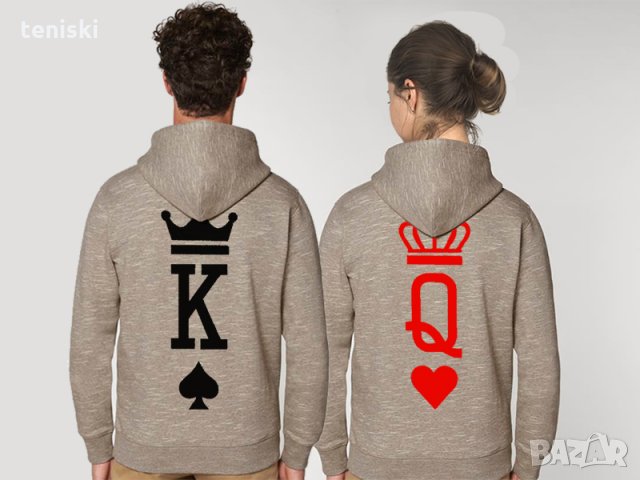 Промо цена Супер качествени Суичъри за семейства и влюбени двойки King Queen 6 модела, снимка 3 - Суичъри - 34566601