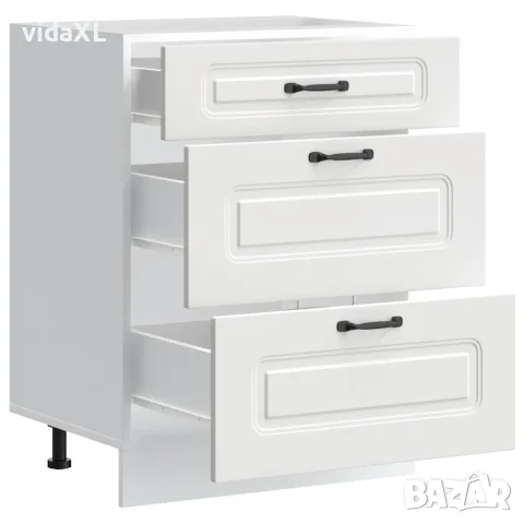 vidaXL Кухненски шкаф, "Kalmar", бял, инженерно дърво, снимка 5 - Шкафове - 56148202