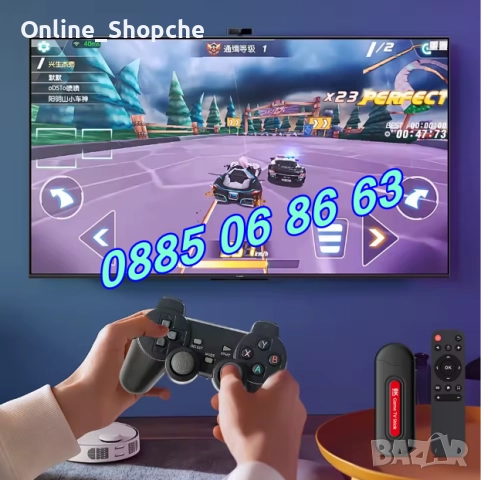 Безжична ретро конзола Q9Pro с Android 14, 40000+ игри, 2GB, HD с два джойстика, телевизионна игра, снимка 5 - Други игри и конзоли - 52423248