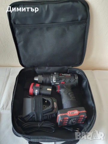 Винтоверт Parkside Performance PBSPA 12 C3 с две батерии 12V и зарядно, снимка 2 - Винтоверти - 54201155