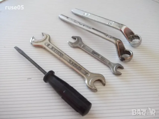 Лот от 2 бр. едностранни лули, 2 бр. гаечни ключа и отвертка, снимка 3 - Ключове - 49969980