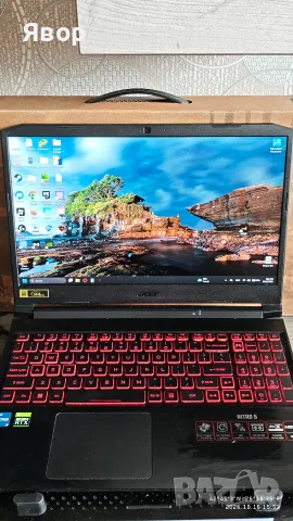 Acer Nitro 5/NIDIA@ GeForce RTX™ 3050Ti  / Intel@ Core " i5-11400H, снимка 3 - Лаптопи за игри - 56539035