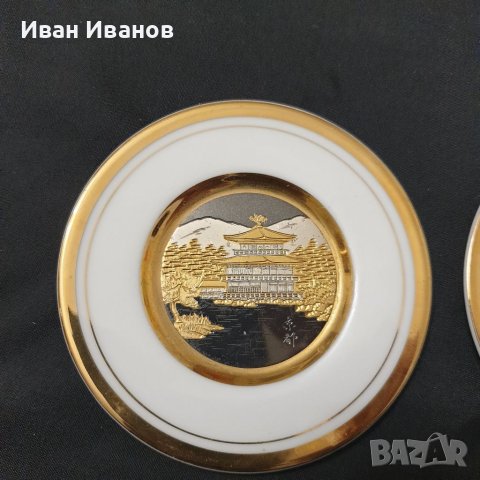 Мини колекционерска чиния The Art Of Chokin  гравирани с медно злато и сребро, снимка 2 - Други ценни предмети - 40339129