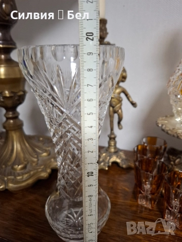 Кристална ваза , снимка 3 - Вази - 51887373