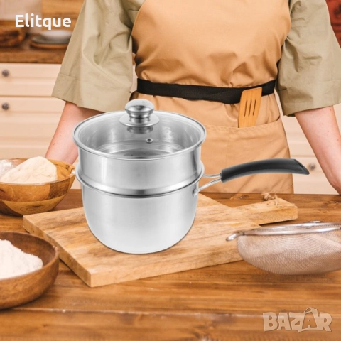 Многофункционална тенджера касерола от неръждаема стомана "Готвене на пара добавка в комплекта ", снимка 11 - Други - 52894808