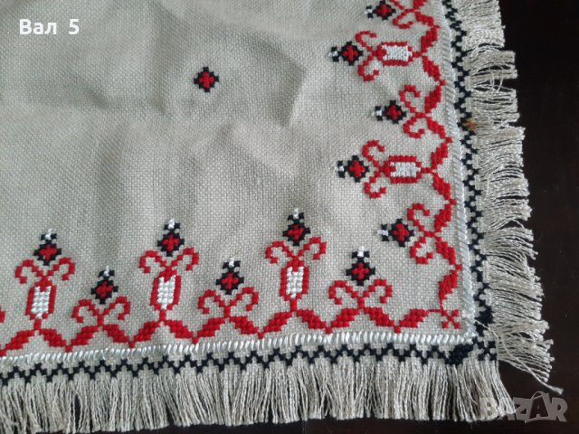 Бродирано каре , тишлайфер , покривка ЛЕНЕНА ПАНАМА, снимка 6 - Антикварни и старинни предмети - 40743849