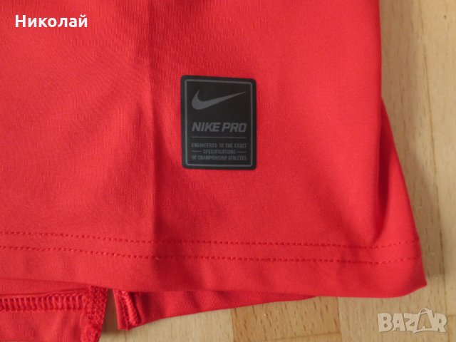 Nike Pro Compression - University Red-Black, снимка 2 - Тениски - 32181354