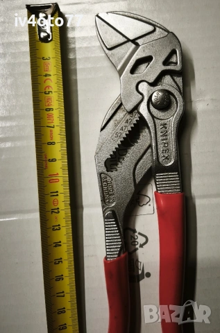 Клещи KNIPEX/WÜRTH гаечен ключ 250 мм, 1 3/4 ", 52 мм, с бутон, 86 03 250 SB, снимка 10 - Ключове - 53923176