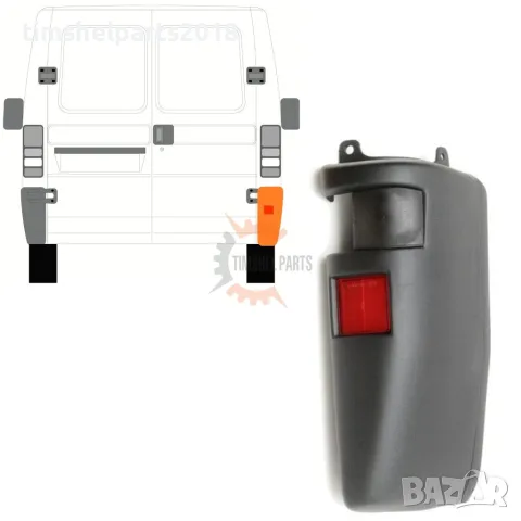 Ъгъл задна броня за Ducato- Boxer-Jumper- от 1994 до 2002 год. - Пасажерска страна