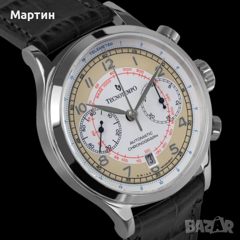 Автоматичен Часовник - Tecnotempo - Хронограф - Отличен, снимка 6 - Мъжки - 52365906