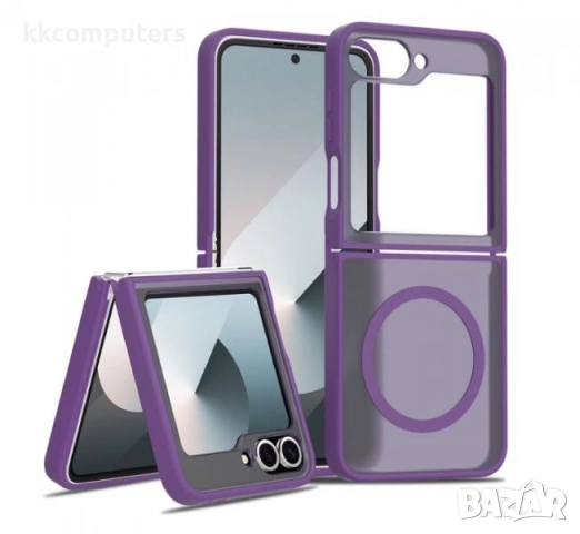 Калъф силикон мат MagSafe / Лилав / за Samsung Z Flip 6 / Z Flip 7 Fe Баркод : 3133003