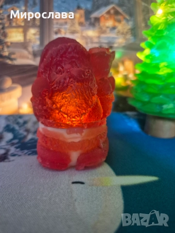 Коледни светещи декорации от глицеринов сапун – уникален сет, снимка 4 - Декорация за дома - 52248415