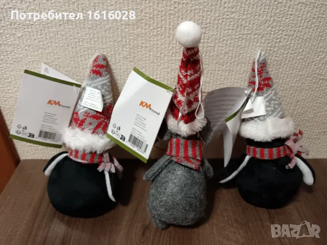 Коледни декоративни играчки Пингвин и Мишле., снимка 3 - Плюшени играчки - 47886469