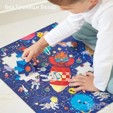 Нов Образователен пъзел Ракета Janod - Забавен и развиващ 5+ г. деца, снимка 5 - Образователни игри - 47617577