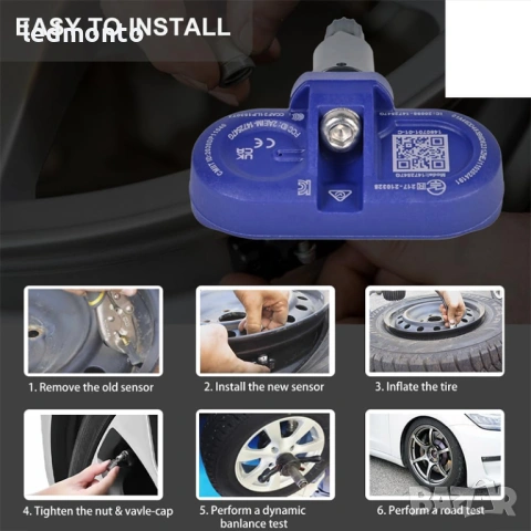 Тесла TPMS сензор за Tesla Model 3, Y, S, X - 1490701-01-B, снимка 3 - Части - 53891625