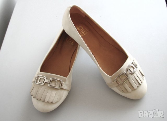 Бежови балеринки с платка на ресни марка 6NEL 