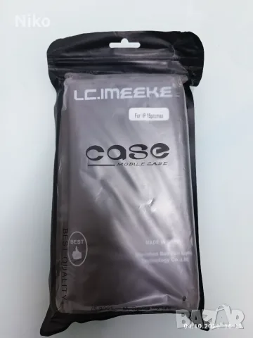 Чисто нов калъф LC.IMEEKE за IPhone 15 Pro Max - Черен