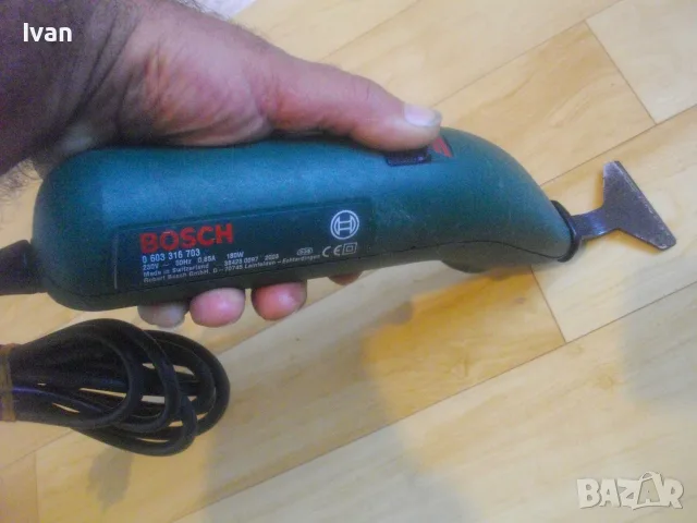 ШВЕЙЦАРСКО ОРИГИНАЛНО ЕЛ. ДЛЕТО МАШИНА ШАБЪР С 3 СКОРОСТИ 180 ВАТА BOSCH  PSE180E 2003г. за стъргане