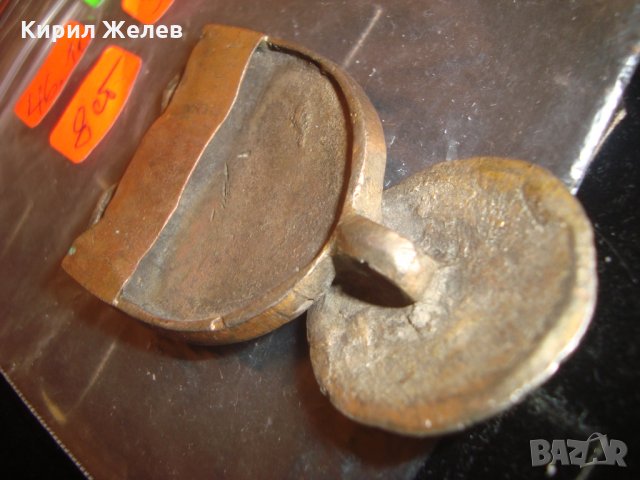 САЧАН БРОНЗ ВЪЗРОЖДЕНСКА ПАФТА ТОКА с ГРАНАТ СМАРАГД ЕДИНИЧКА ОРНАМЕНТИРАНА 18-19 ВЕК 12387, снимка 12 - Антикварни и старинни предмети - 30331033