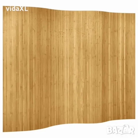 vidaXL Параван за стая, бамбук, цвят натурален, ширина 250 см, височина 165 см, снимка 3 - Паравани - 56146319