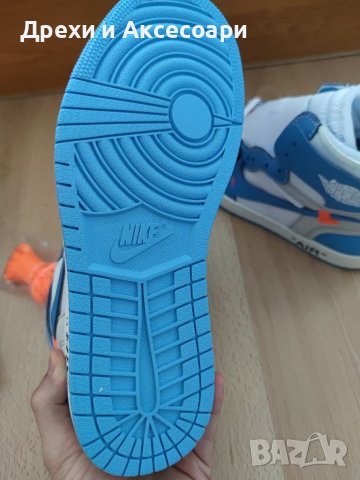 Nike Air Jordan 1 High Off White Нови оригинални обувки Off-White маратонки Кецове размер 43 номер , снимка 4 - Кецове - 37636481
