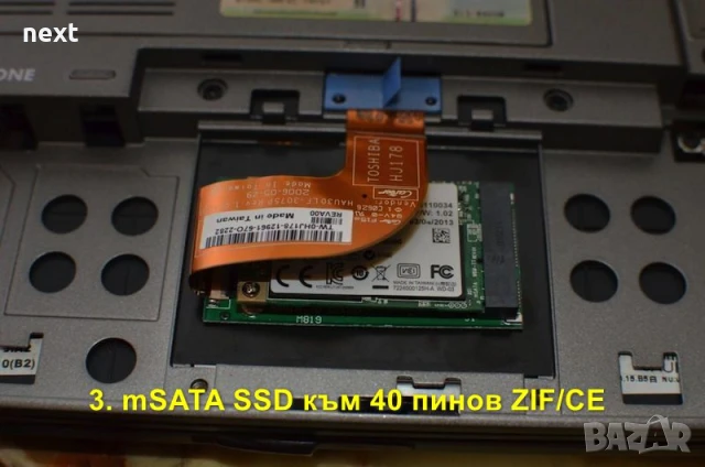 Адаптер от mSATA SSD към 2.5"SATA / 1.8" Micro SATA / 40 пинов ZIF/CE, снимка 6 - Други - 51273266