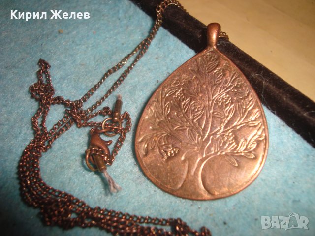 ДЪРВОТО на ЖИВОТА ПОЗЛАТЕН АРТ ПЕНДАНТ МЕДАЛЬН КОЛИЕ ОГЪРЛИЦА с ФИНА ВЕРИЖКА 14377, снимка 2 - Колиета, медальони, синджири - 35352919